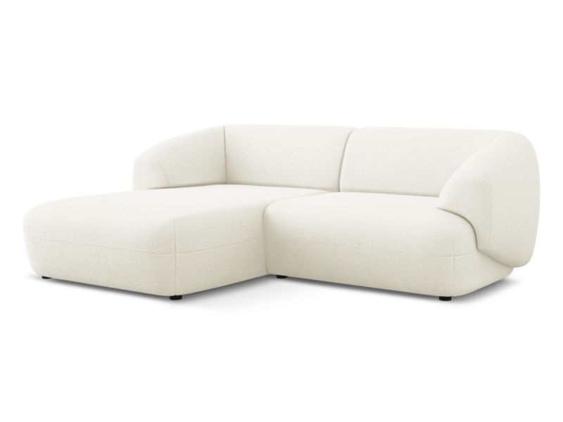 Narożnik lewostronny Makamii Moana z tkaniną boucle 230x98 cm biały 1 szt.