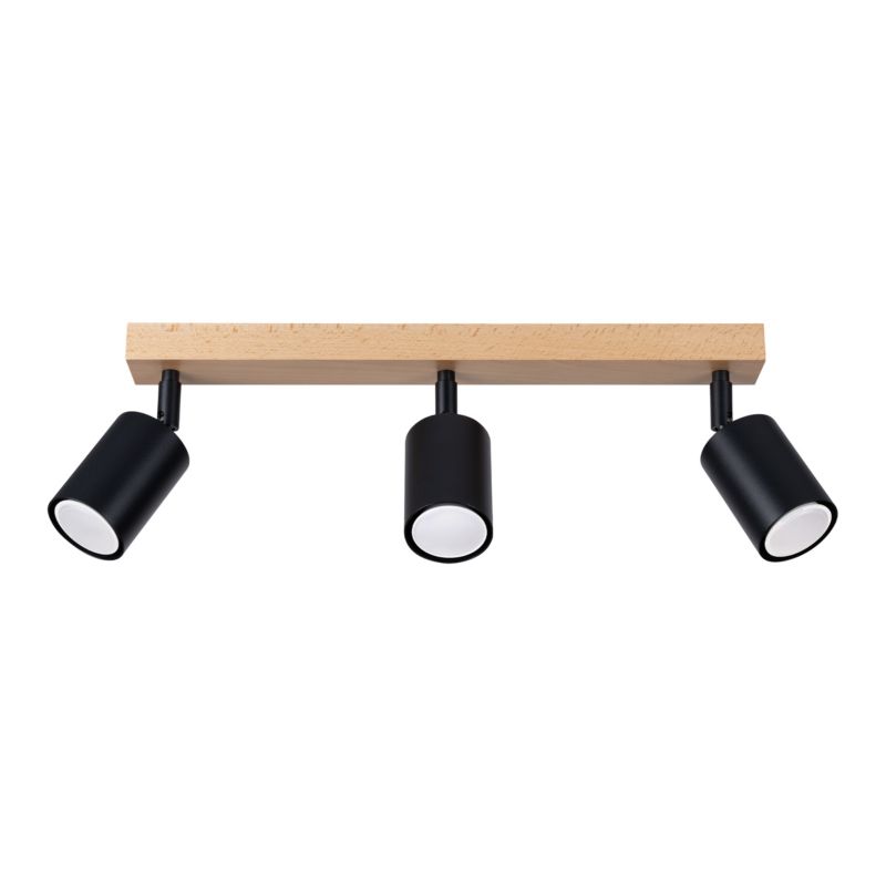 Plafon Sollux Lighting VERDO 3L czarny 1 szt.