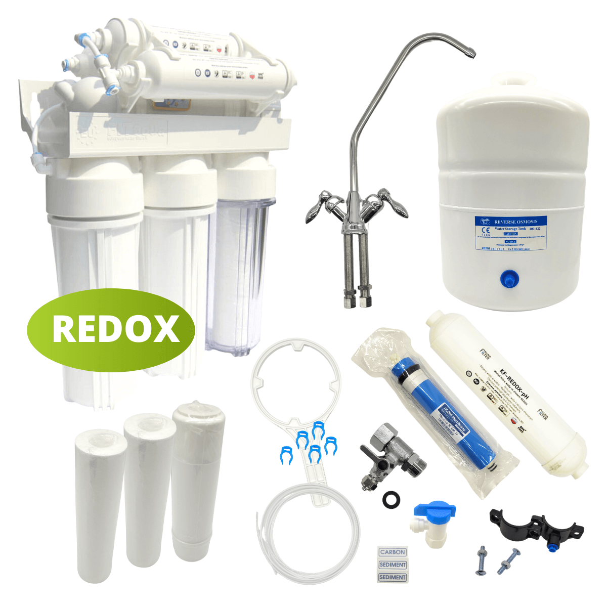 Kuna Filter RO-7 Redox, odwrócona osmoza, filtr do wody. Ekonomiczny filtr osmotyczny z jonizacją wody.