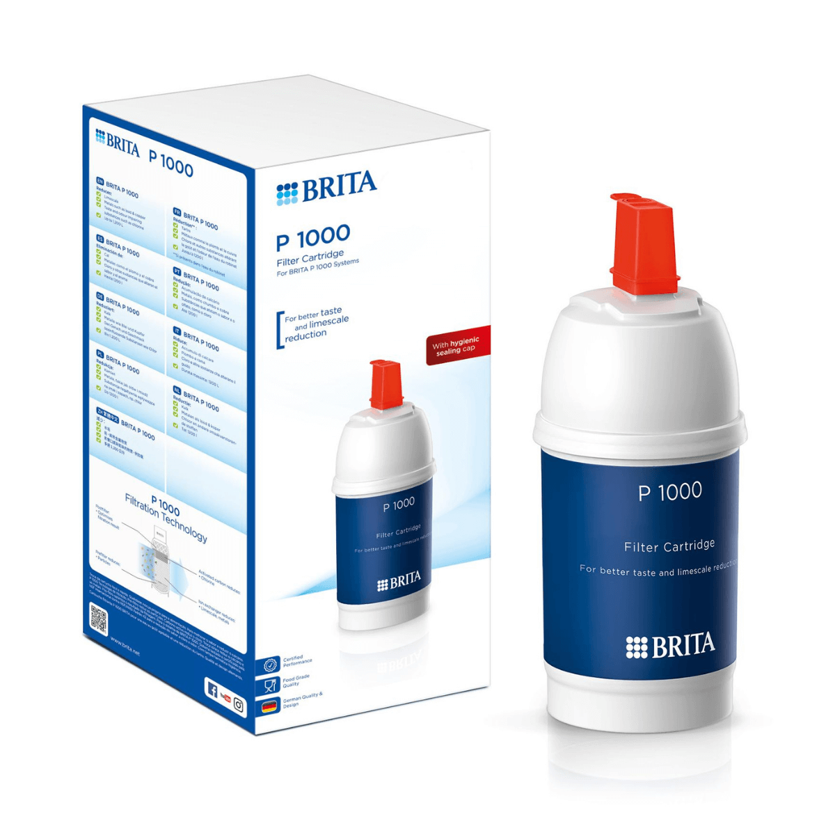 BRITA P1000 wkład filtrujący wodę do kranu BRITA Waterbar WD3030, WD3020, MyPure P1. Oryginalny wkład BRITA.
