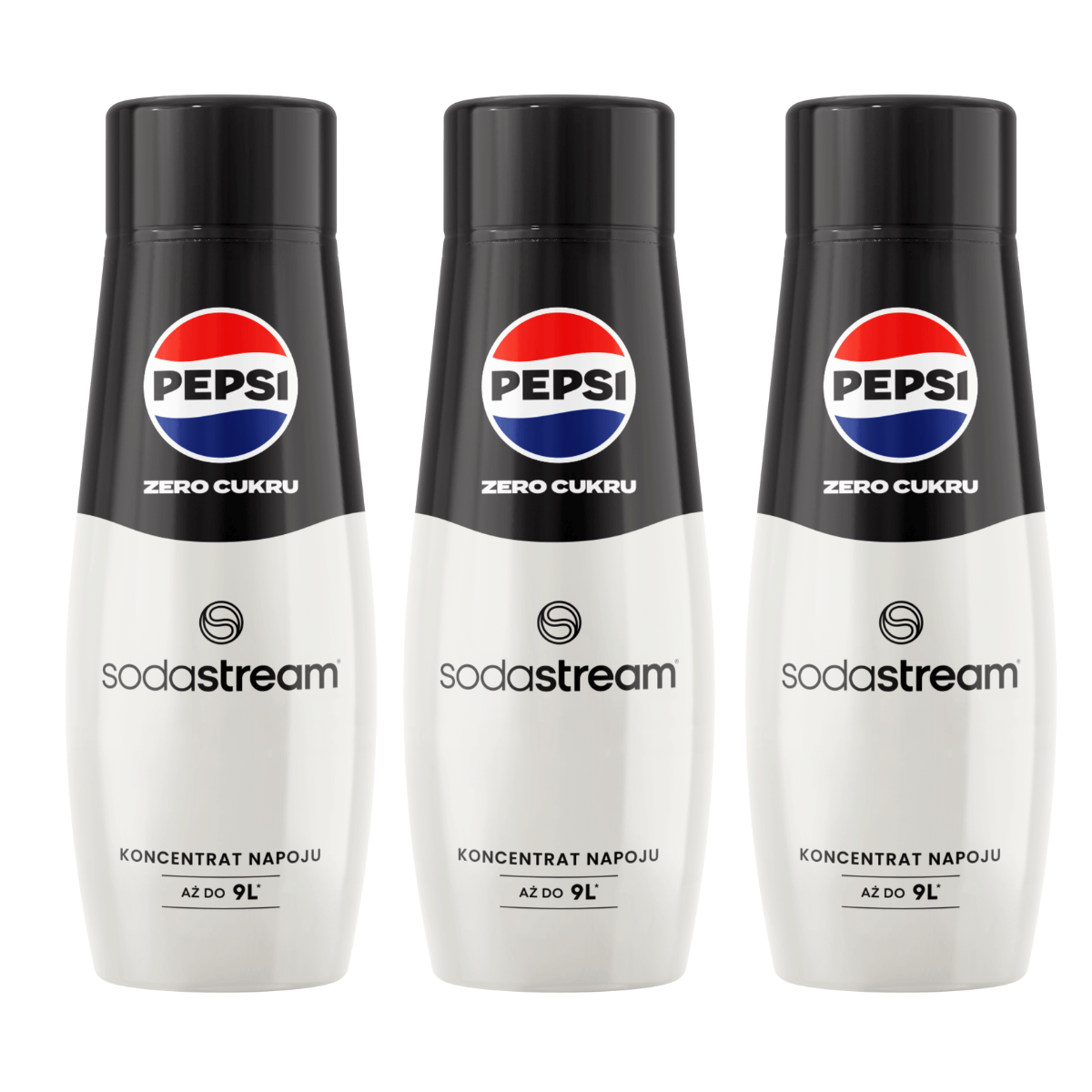 SodaStream koncentrat Pepsi Max 3 sztuki. Wyjątkowy smak Pepsi bez cukru. Tak smakuje radość!