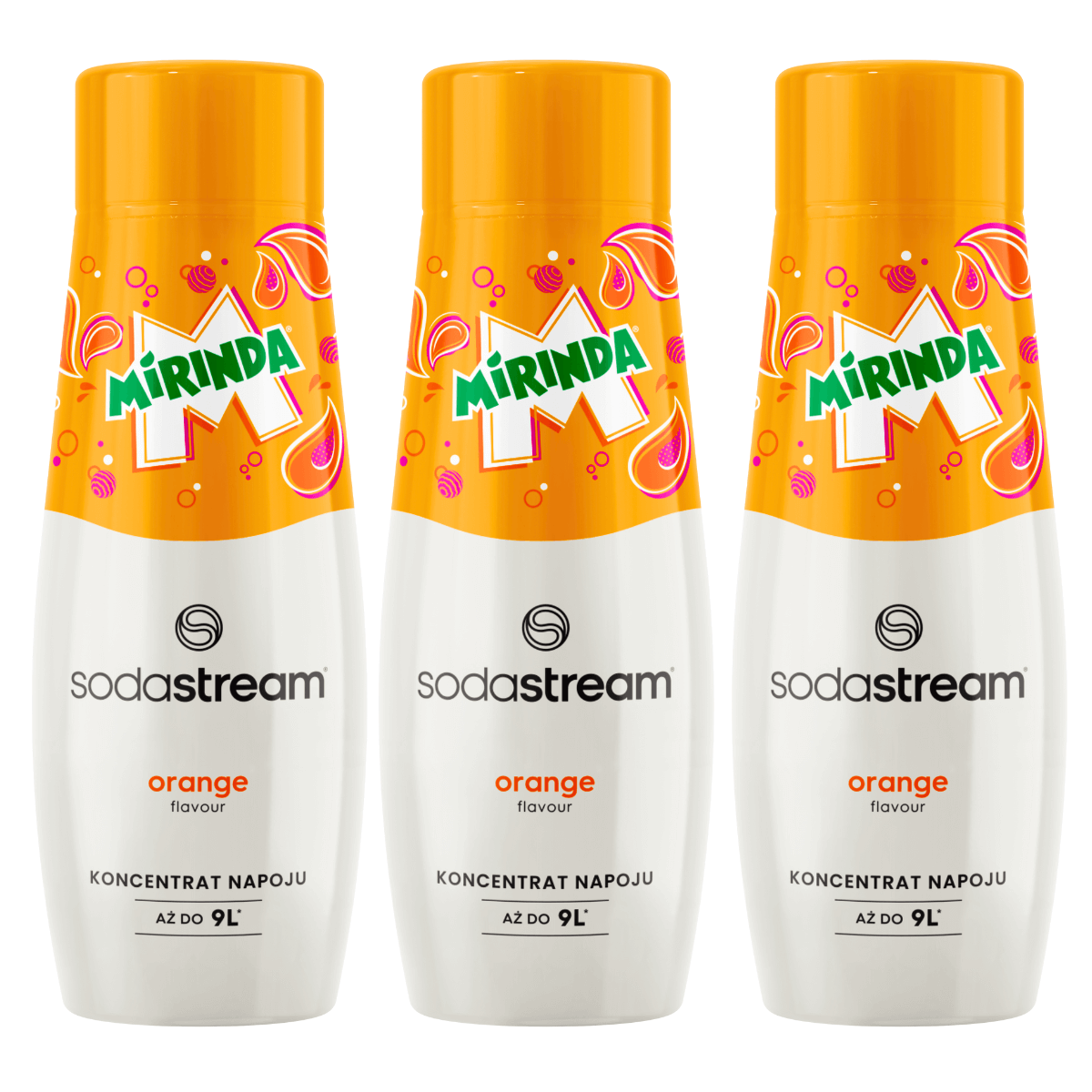 SodaStream 3 x koncentrat Mirinda do wody gazowanej. Oryginalny smak napoju.