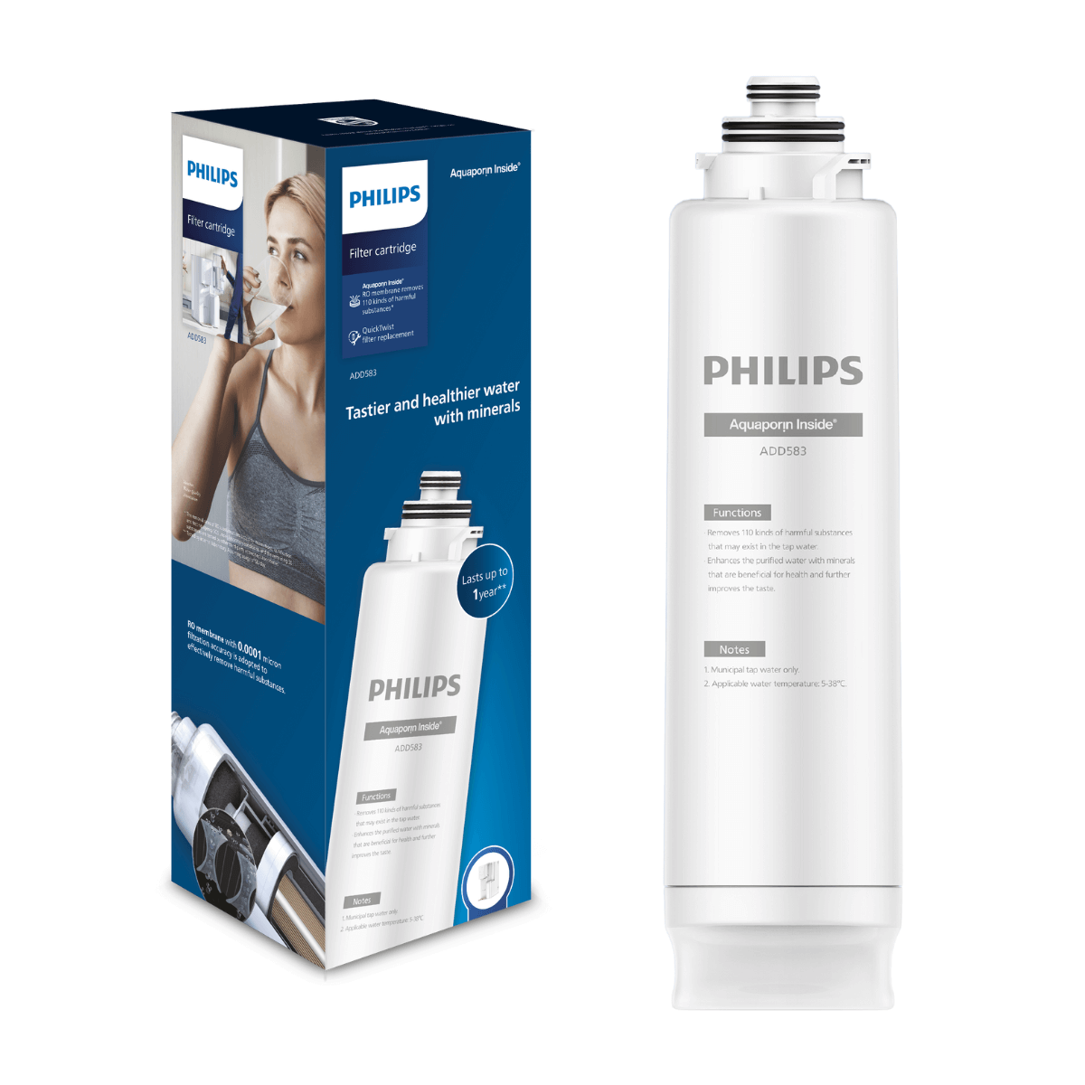 PHILIPS ADD583 filtr wymienny 5 w 1 do dystrybutora wody ADD6920BK, ADD6921DG.