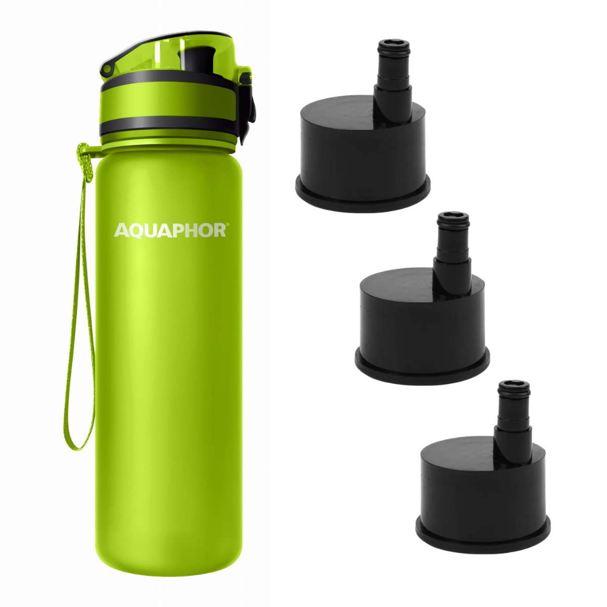 Bidon z filtrem wody Aquaphor City zielony + 2 dodatkowe filtry.