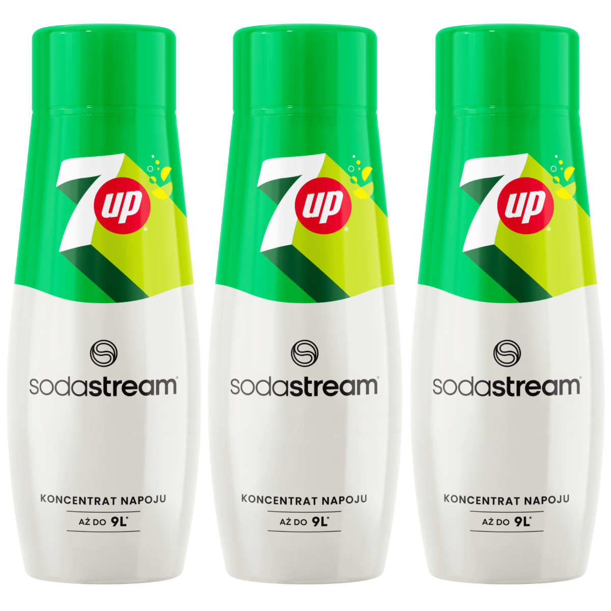 SodaStream 3 x koncentrat 7UP do wody gazowanej. Sam produkuj smaczne napoje gazowane w domu lub firmie.