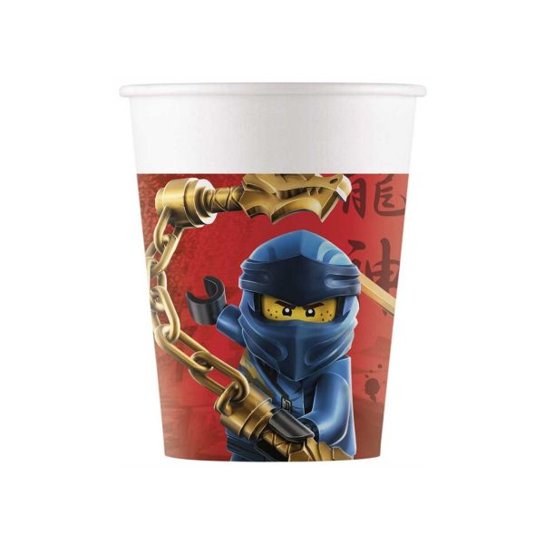 Kubeczki papierowe (WM), Lego Ninjago, 200ml, 8 sztuk