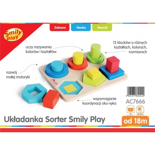 UKŁADANKA SORTER SMILY AC7666