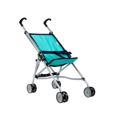 WÓZEK DLA LALEK PARASOLKA 64CM TURKUS