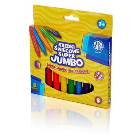 KREDKI ŚWIECOWE SUPER JUMBO 8 KOLORÓW 14/100MM