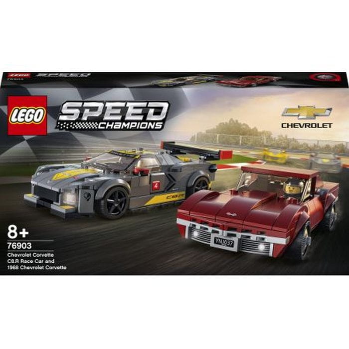 Lego Speed Champions Samochód wyścigowy Chevrolet Corvette C8.R i 1968 Chevrolet Corvette 76903