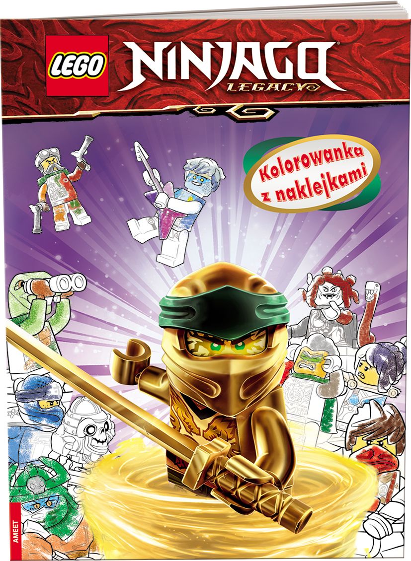 LEGO NINJAGO. KOLOROWANKA Z NAKLEJKAMI