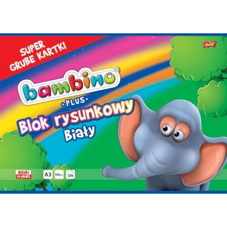 BLOK A3 RYSUNKOWY BAMBINO PLUS 20KARTEK @