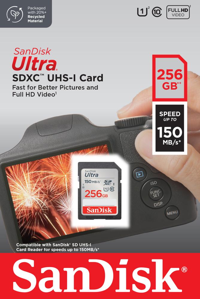 SanDisk SDXC 256GB Ultra 150MB/s SDSDUNC-256G-GN6IN - Henryx24