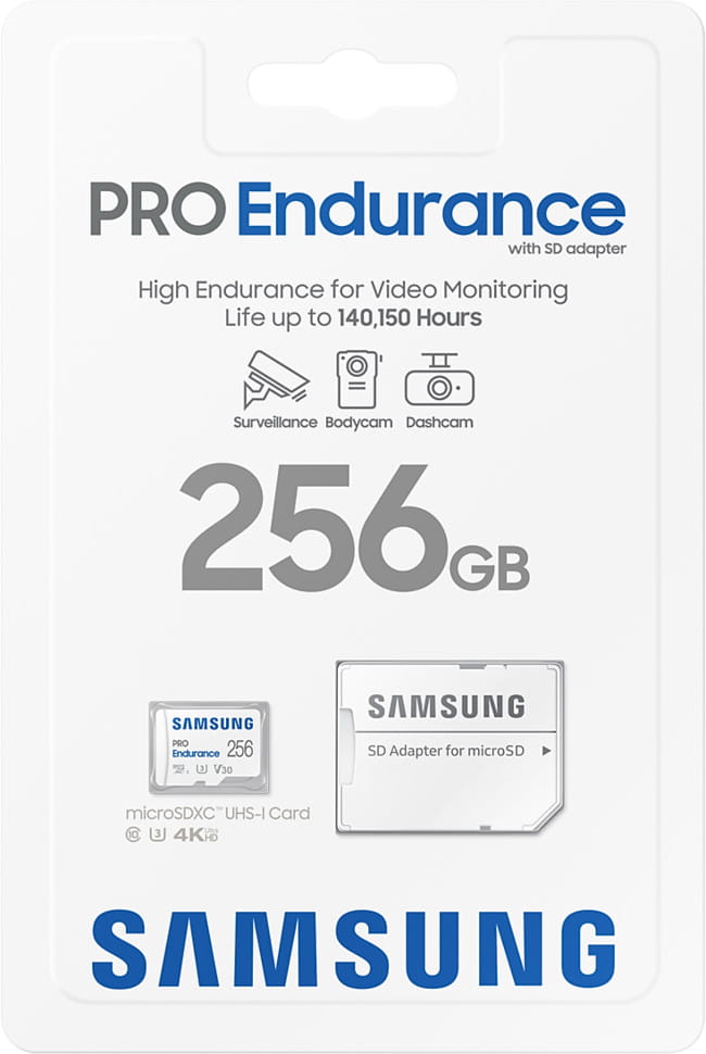 SAMSUNG Micro SDXC 256GB 100/40 ENDURANC MB-MJ256KA/EU PRO ENDURANCE - Henryx24