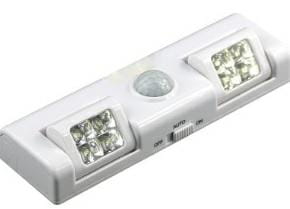 Lampka LEDx8 czujnik ruchu ZD26A B ruchoma na bat AAA CZARNA BIAŁA 8 led - Henryx24