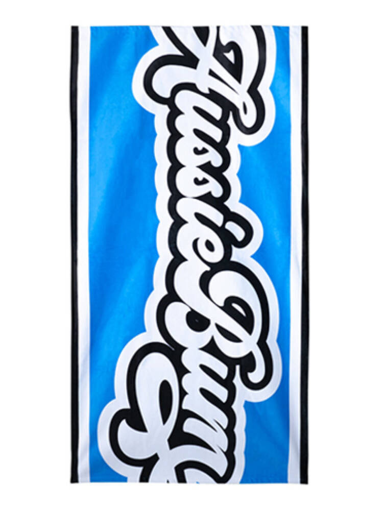 Duży ręcznik plażowy w graficzny wzór | Niebieski | Towel Black Blue | AussieBum