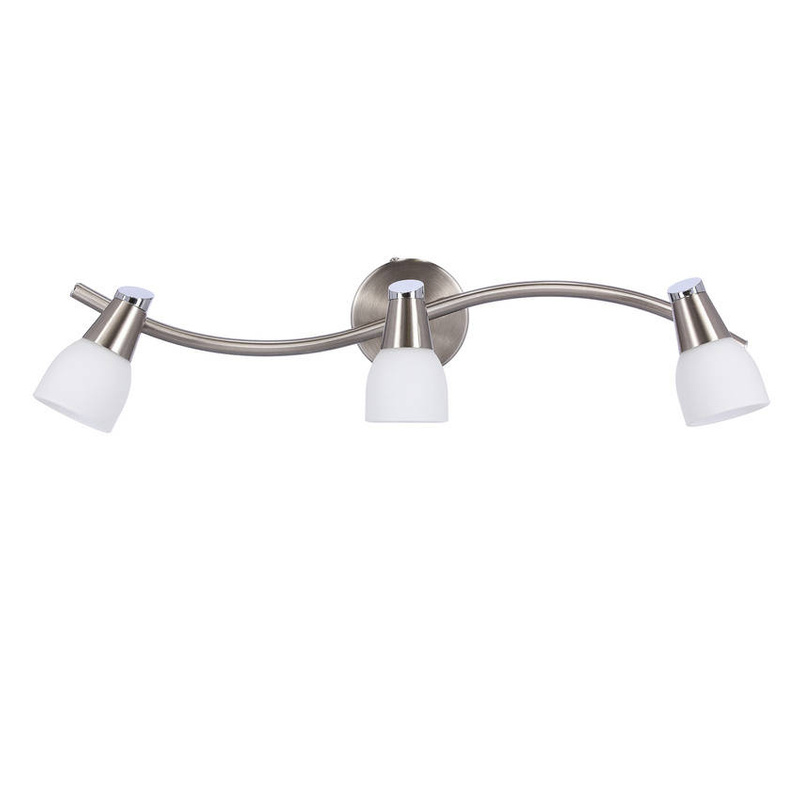 Lampa sufitowa do sypialni SELIA listwa 3xG9 40W chrom biały
