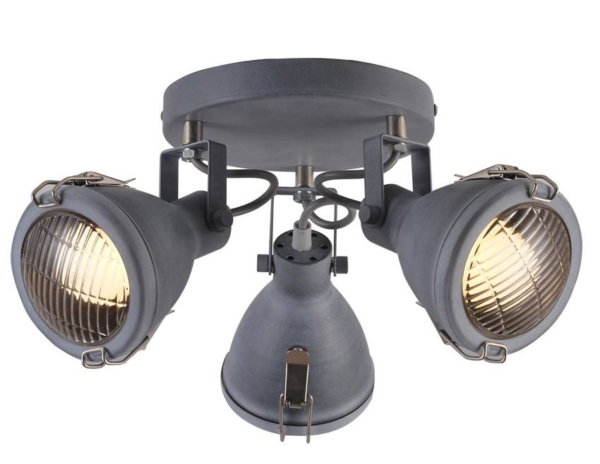 Lampa sufitowa szara regulowana 3xE14 Crodo
