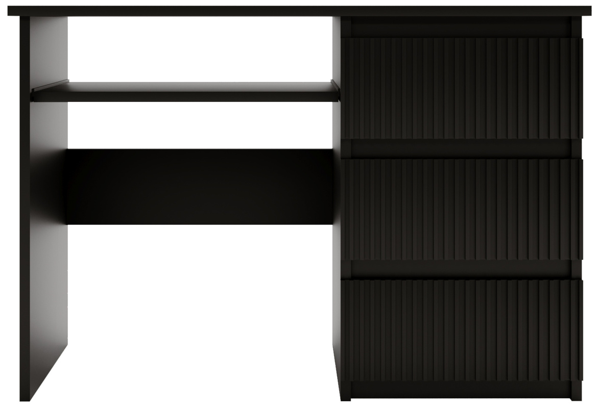Czarne nowoczesne biurko z szufladami 110 cm CRAFTON