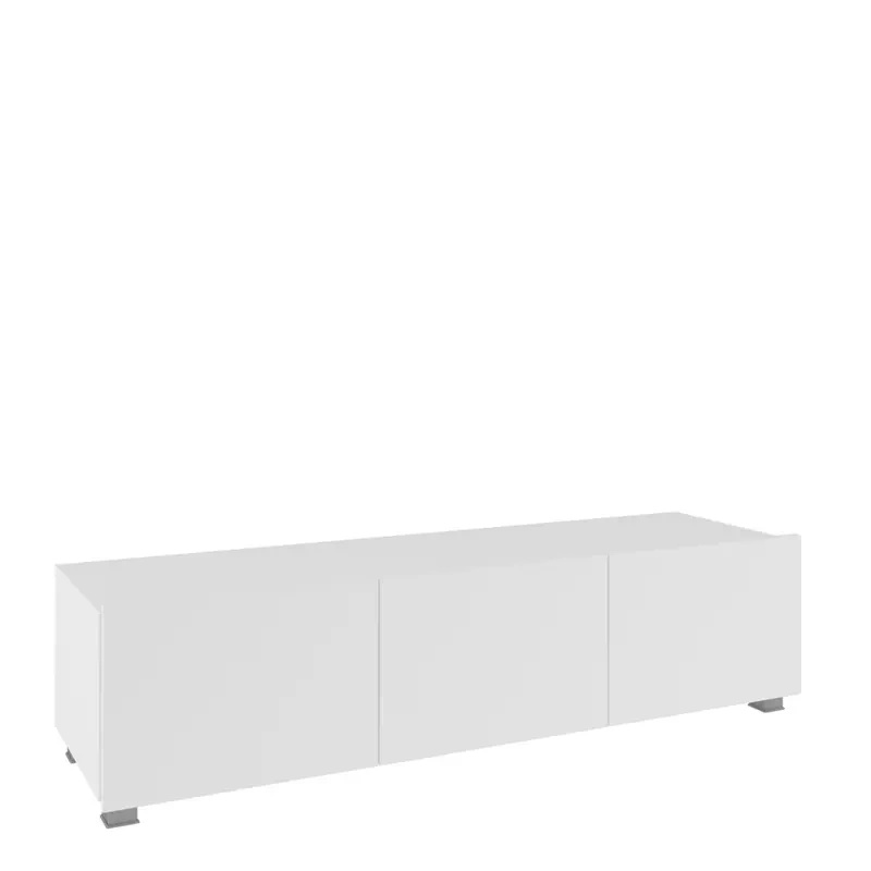 Nowoczesna szafka RTV 150 cm biały połysk MODERN