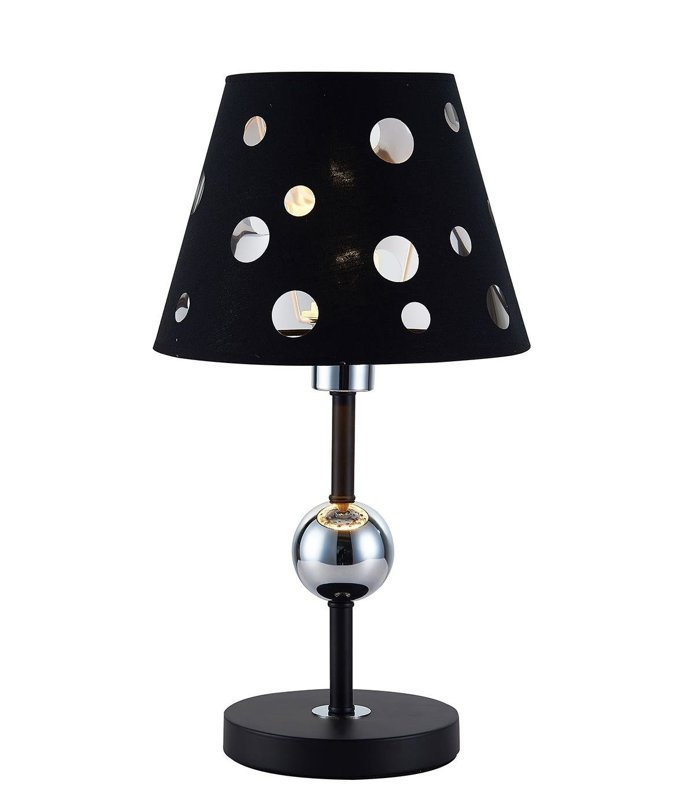 Lampka nocna czarna z otworami Batley Ledea