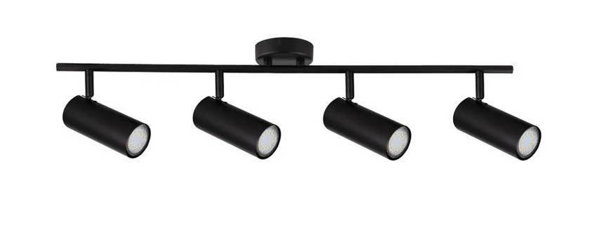 Czarna lampa sufitowa Colly spot czteropunktowy 4x15W