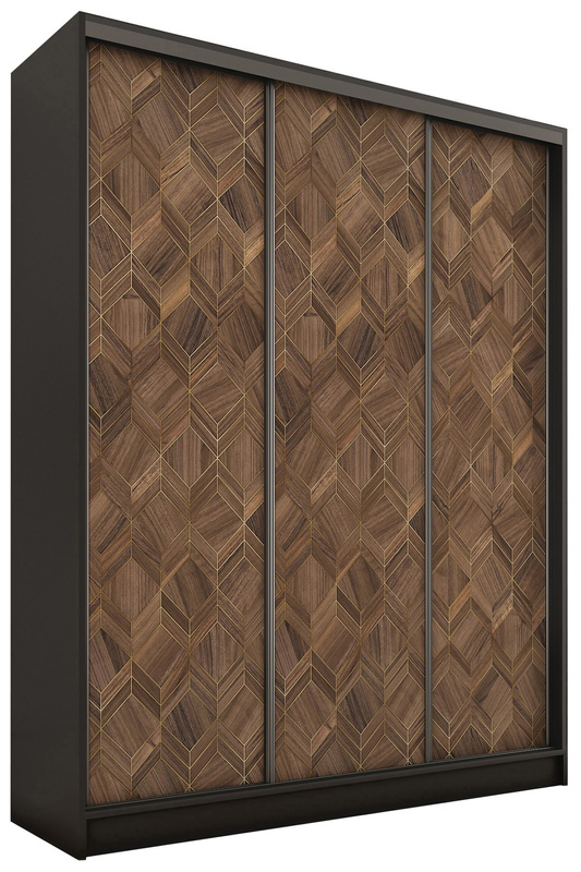 Szafa przesuwna do przedpokoju 150 cm orzech art deco LOFT