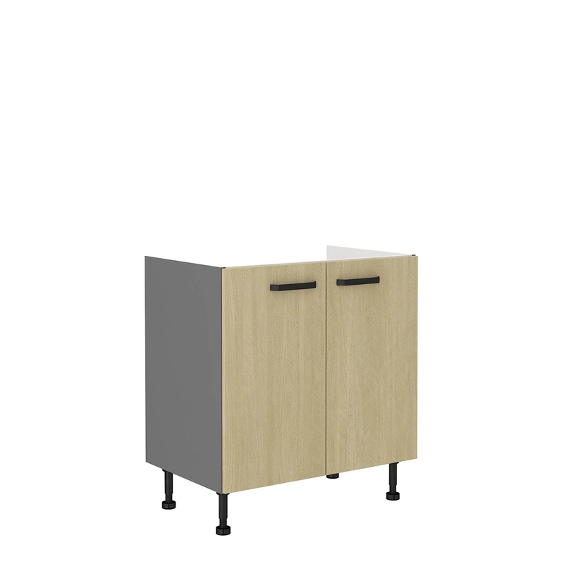 Szafka kuchenna pod zlewozmywak 80 cm SUNSHINE jodełka