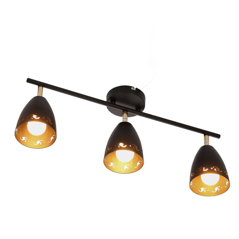 Lampa sufitowa 3xE14 70cm COTY LISTWA CZARNY