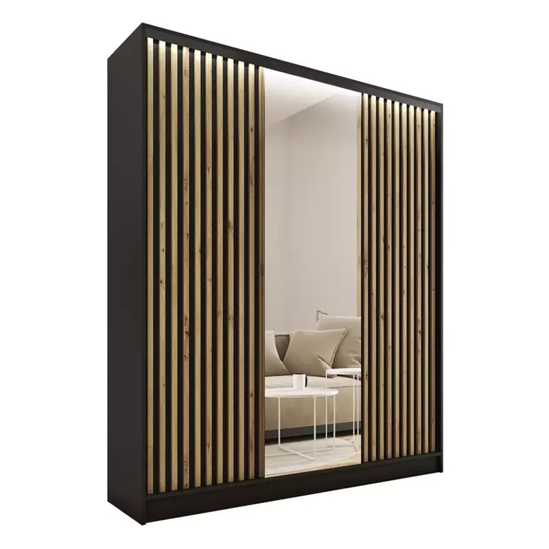 Szafa przesuwna z lustrem lamele LOFT 150 cm