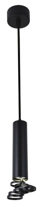 Lampa wisząca czarna + pierścienie Tuba