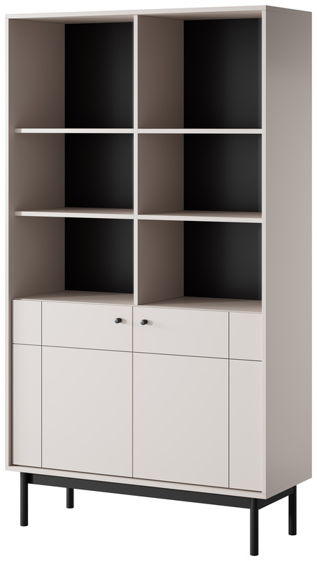 Duży nowoczesny regał do salonu 103 cm JUVA kaszmir