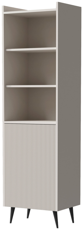 Wysoki regał na książki do salonu 52 cm ASPERO kaszmir