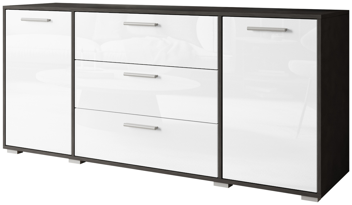 Nowoczesna komoda z szufladami do salonu 150 cm BUENO połysk