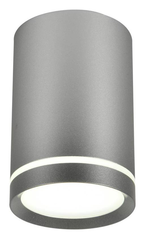Lampa tuba sufitowa srebrna 10cm 1xGU10