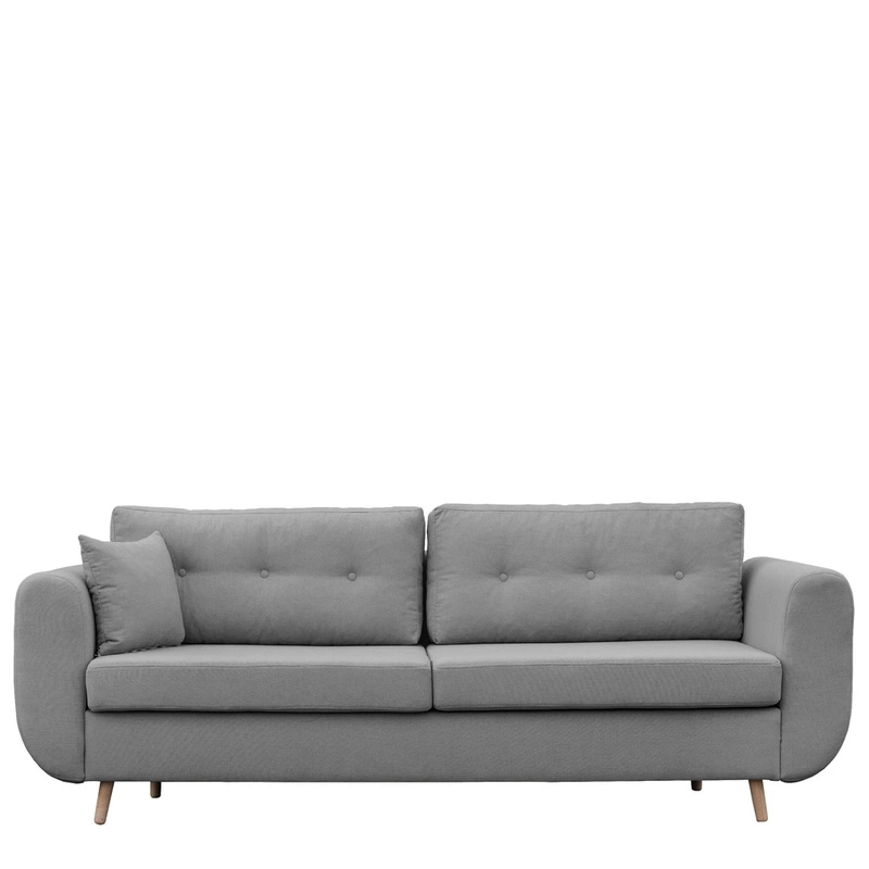Rozkładana szara sofa z funkcją spania AURA