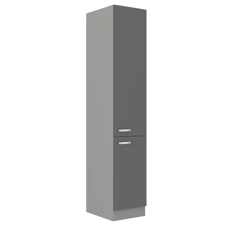 Nowoczesna szafka kuchenna wysoka stojąca szary połysk 40 cm SILVER