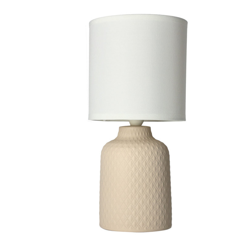 Beżowa lampka nocna ceramiczna Iner