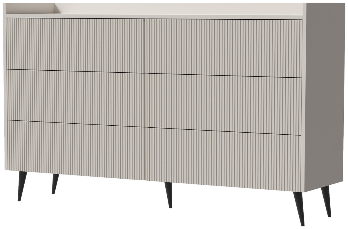 Nowoczesna komoda z szufladami na nóżkach 150 cm kaszmir ASPERO