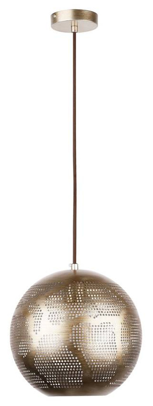 Lampa sufitowa wisząca Sfinks kula E27 ażurowy jasno brązowy