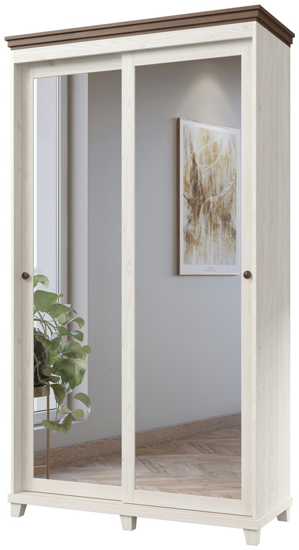 Szafa przesuwna z lustrem do przedpokoju 120 cm EVORA