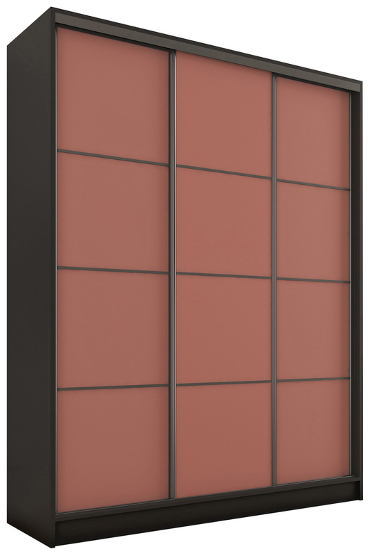 Nowoczesna szafa przesuwna do sypialni 150 cm ceglasty LOFT