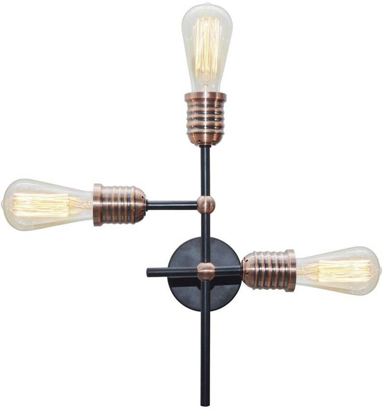 Lampa sufitowa Kirimu 3xE27 Czarna