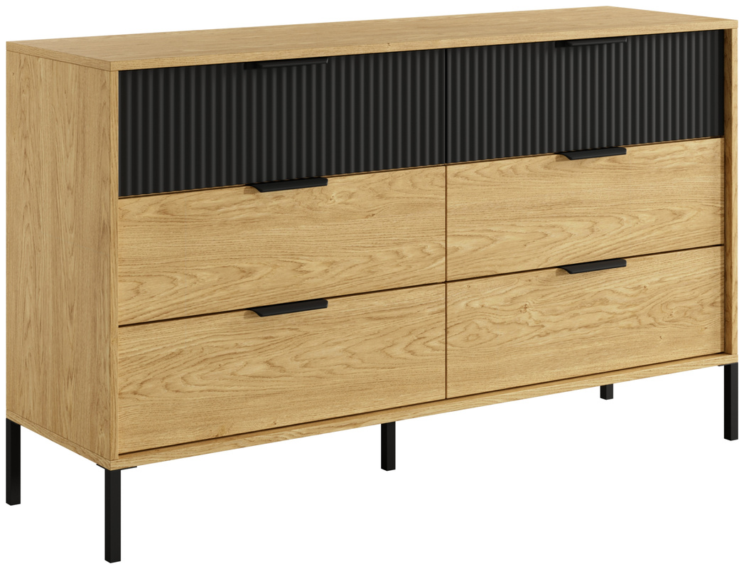Loftowa komoda do sypialni z szufladami 137 cm BALLESO