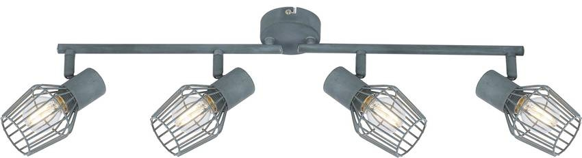 Lampa ścienna sufitowa listwa 4X40W E14 szary VIKING