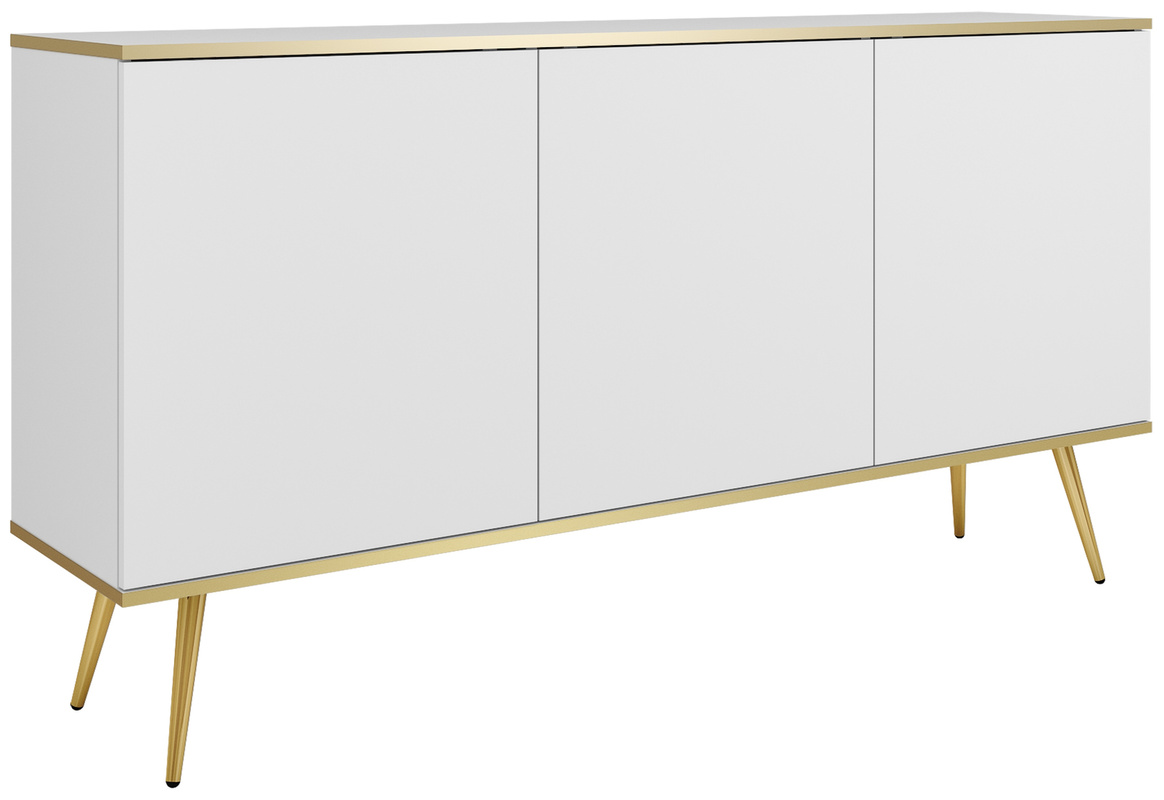 Biała komoda do salonu 160 cm w stylu glamour ORVIETO