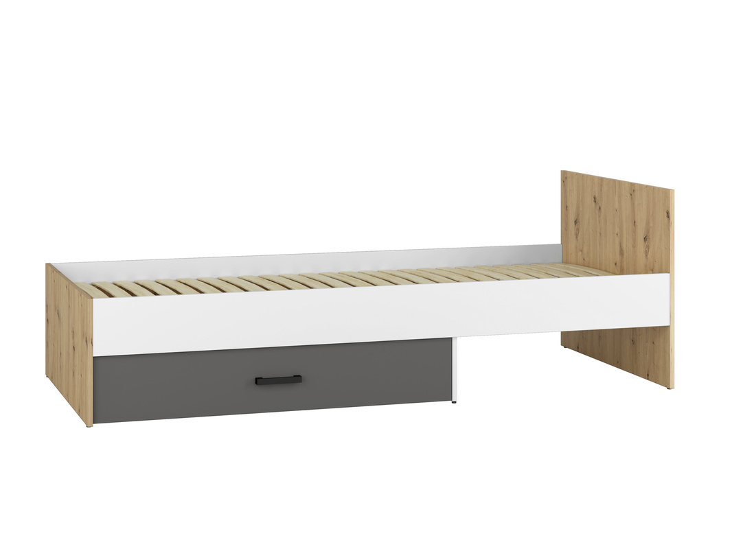 Nowoczesne łóżko młodzieżowe 90x200 cm z szufladą FINI