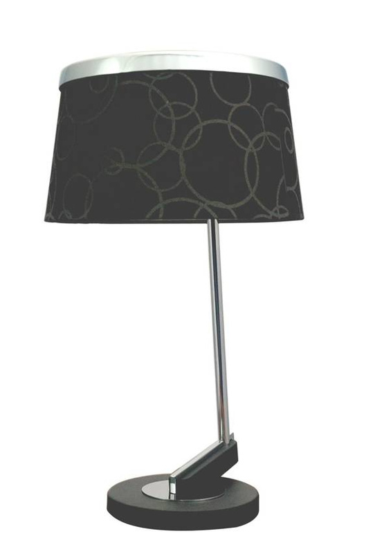 Lampa nocna czarny chrom Impresja