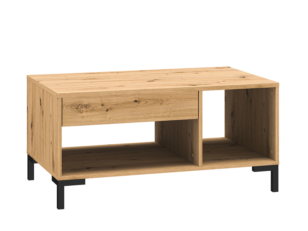 Stolik kawowy drewniany 60x100 cm NEVIO dąb artisan