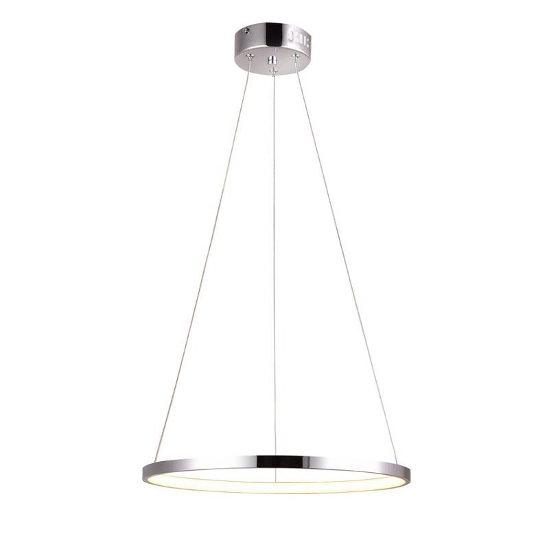 Lampa wisząca LED 18W ring Lune okrągła 29cm chrom